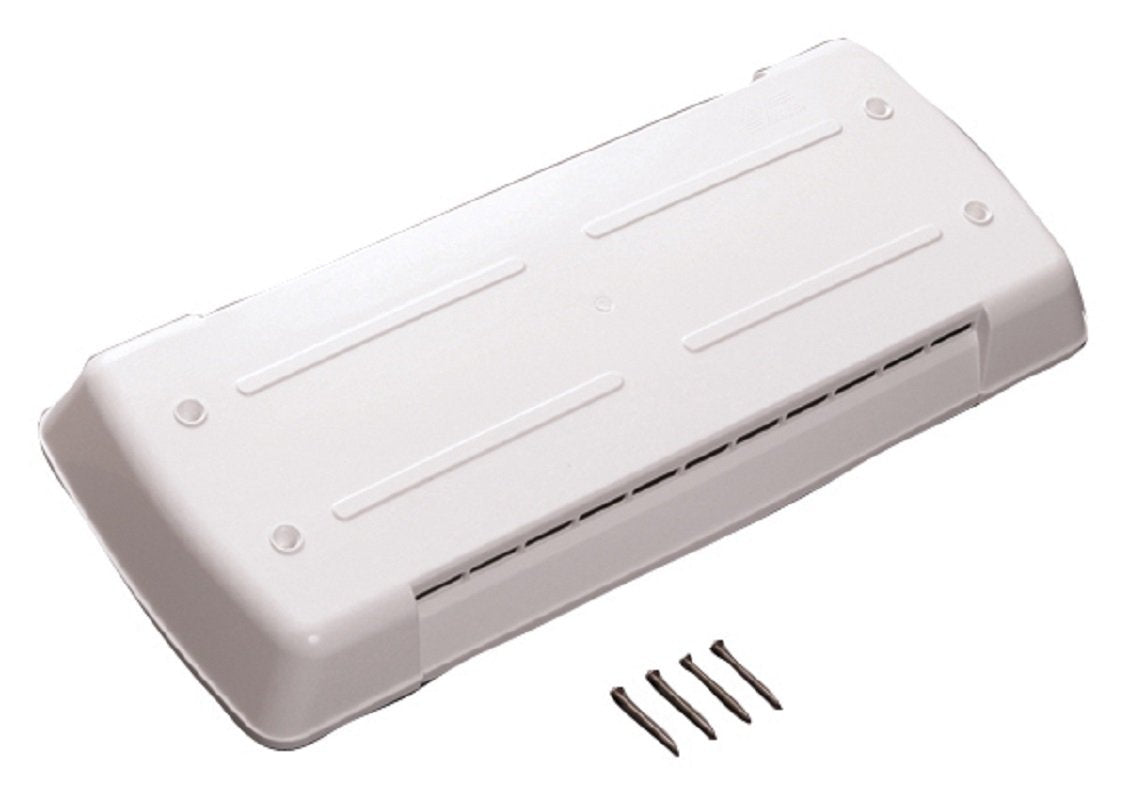 Ventmate vent lid front view showing polar white finish and clean fit benefit