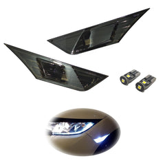 Venyeeda front view of smoked lens marker showing fit and sleek look benefit
