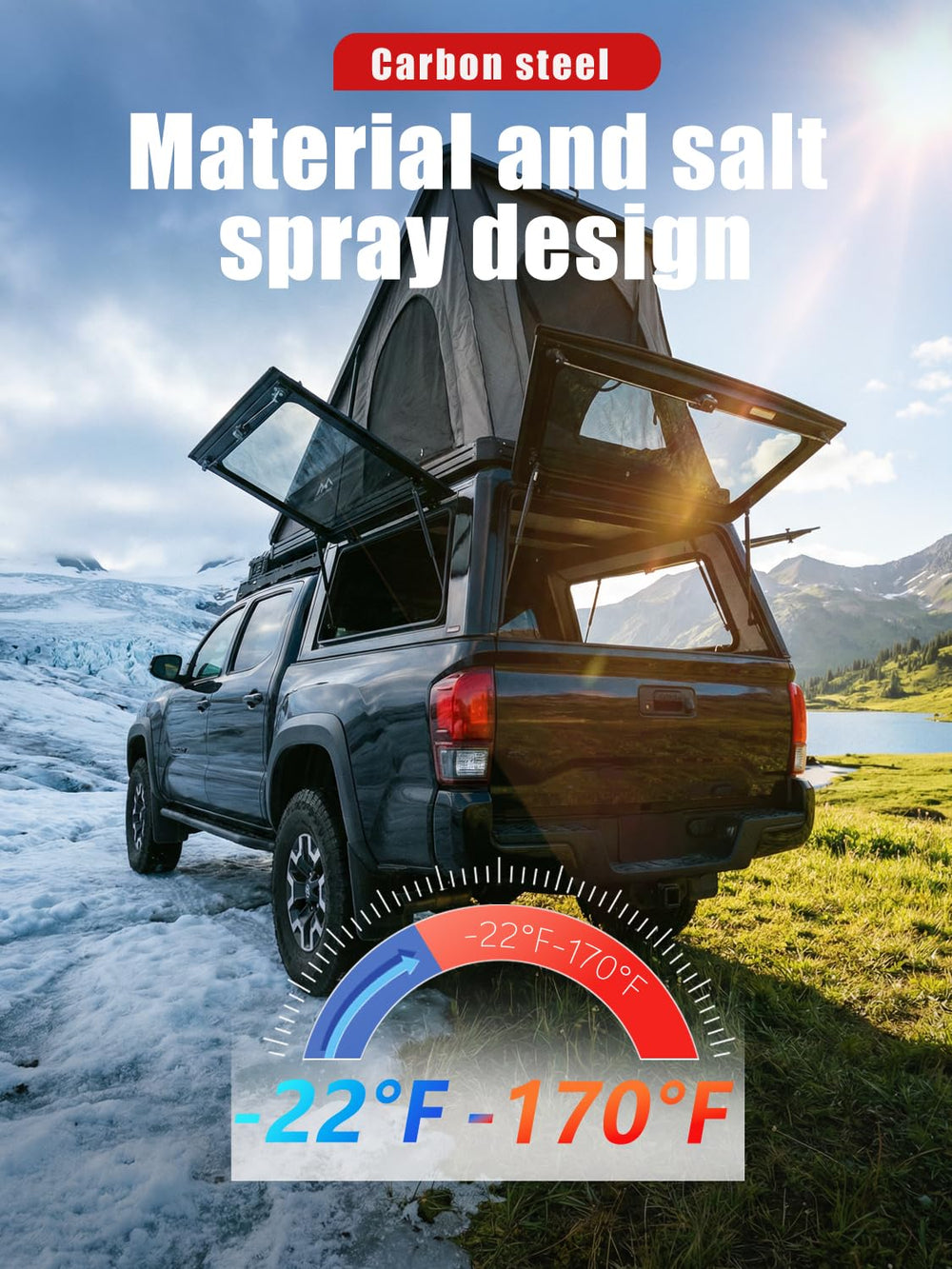 Vepagoo in truck bed lifestyle shot highlighting reliability for outdoor gear access