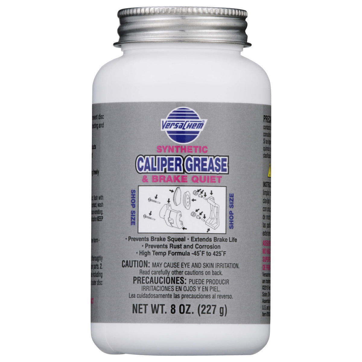 Versachem bottle front view showing label and 8 oz size benefit