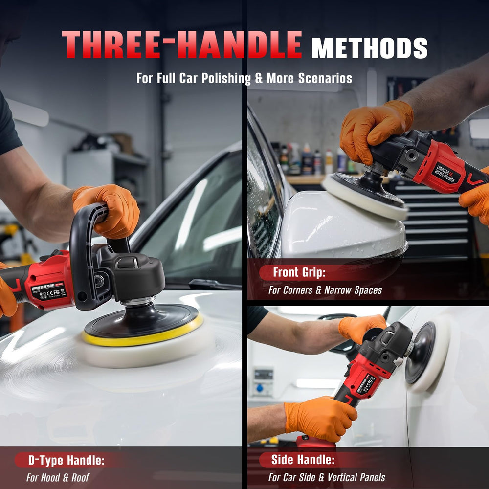 VERVEWAVE D-handle overhead view illustrating balanced grip for long compounding sessions