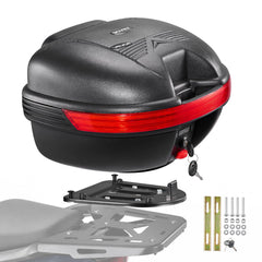 VEVOR 30L top case front view showing compact storage benefit