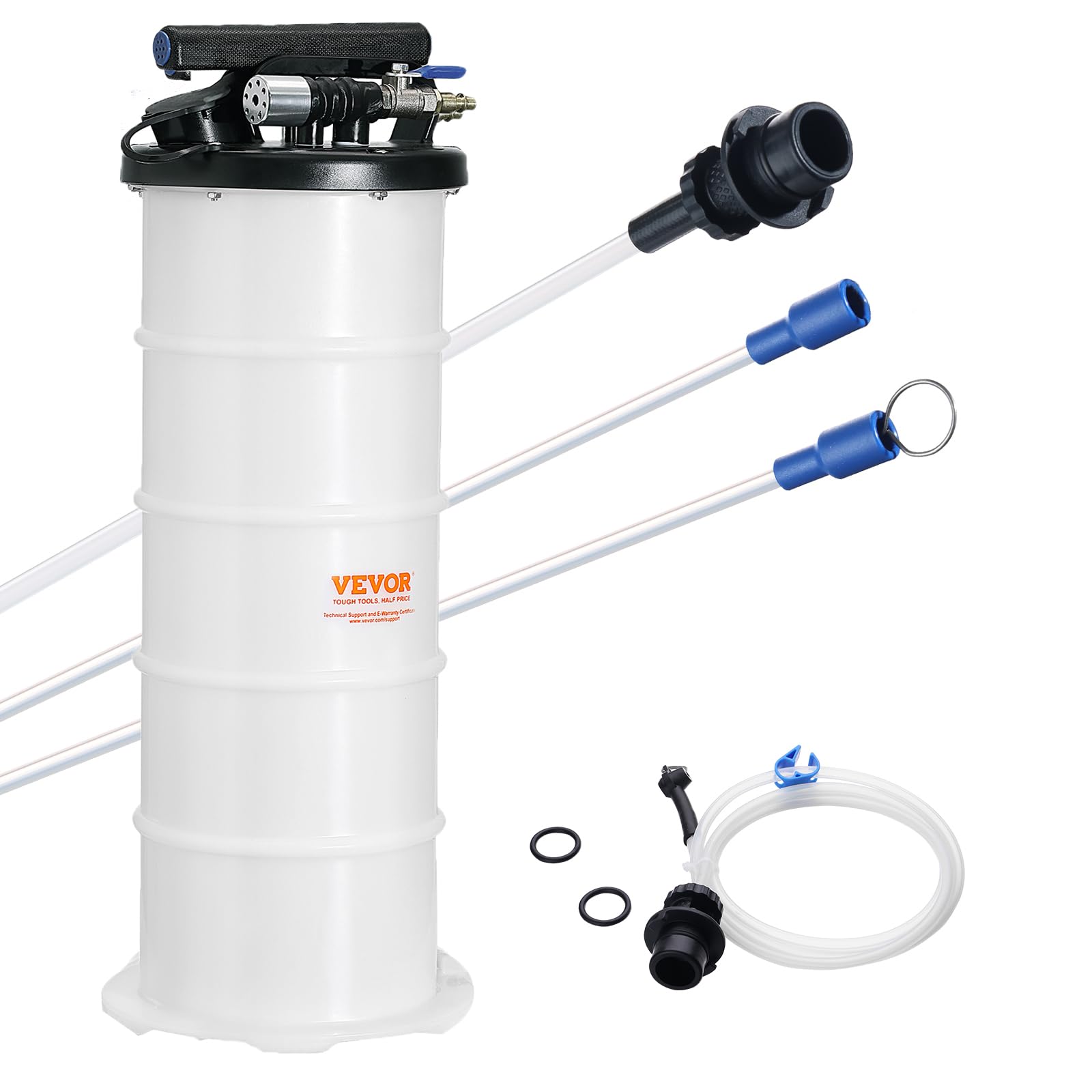 VEVOR extractor front view showing tank and pump for quick maintenance