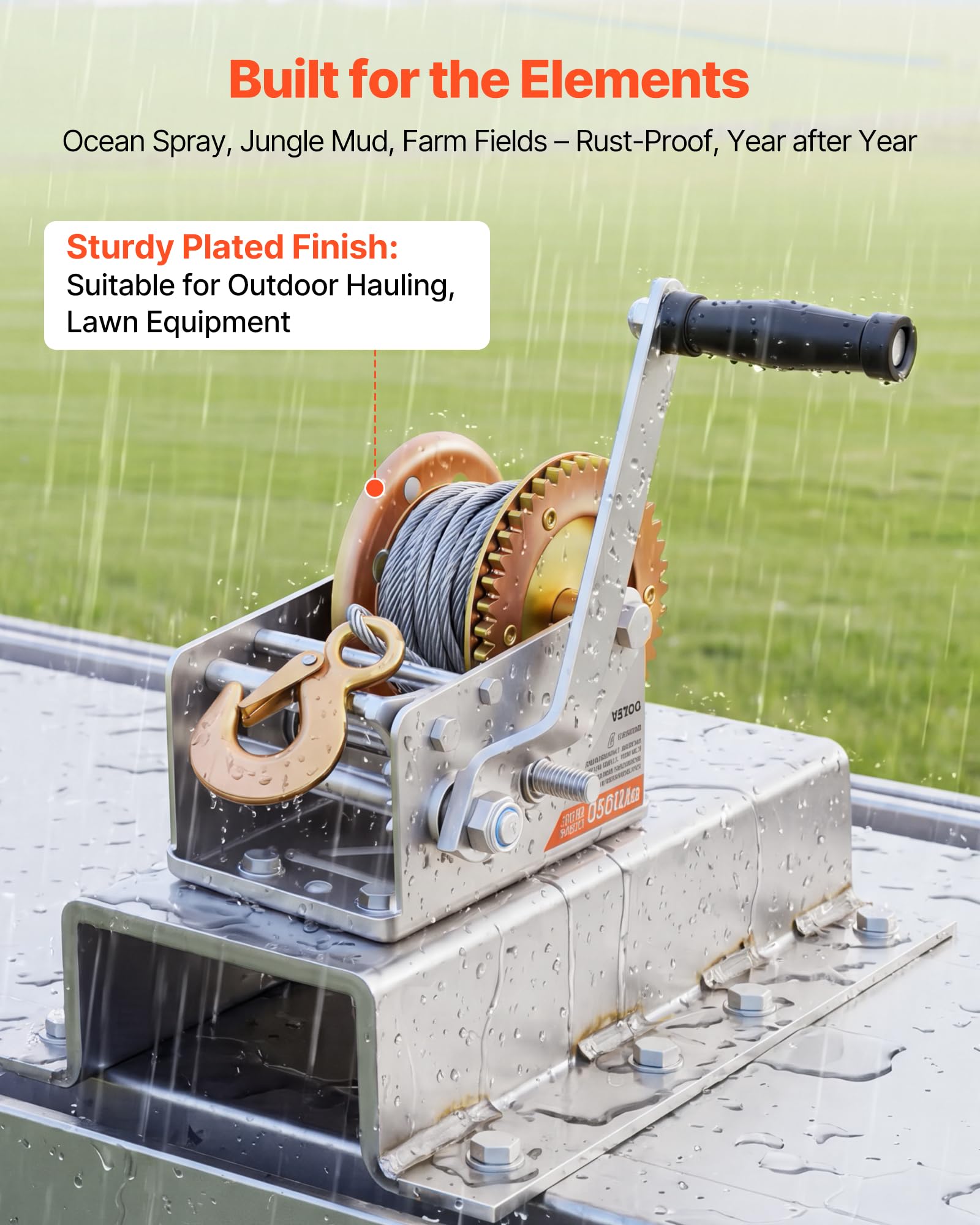 VEVOR base mounting plate with high-strength bolts for stable installation