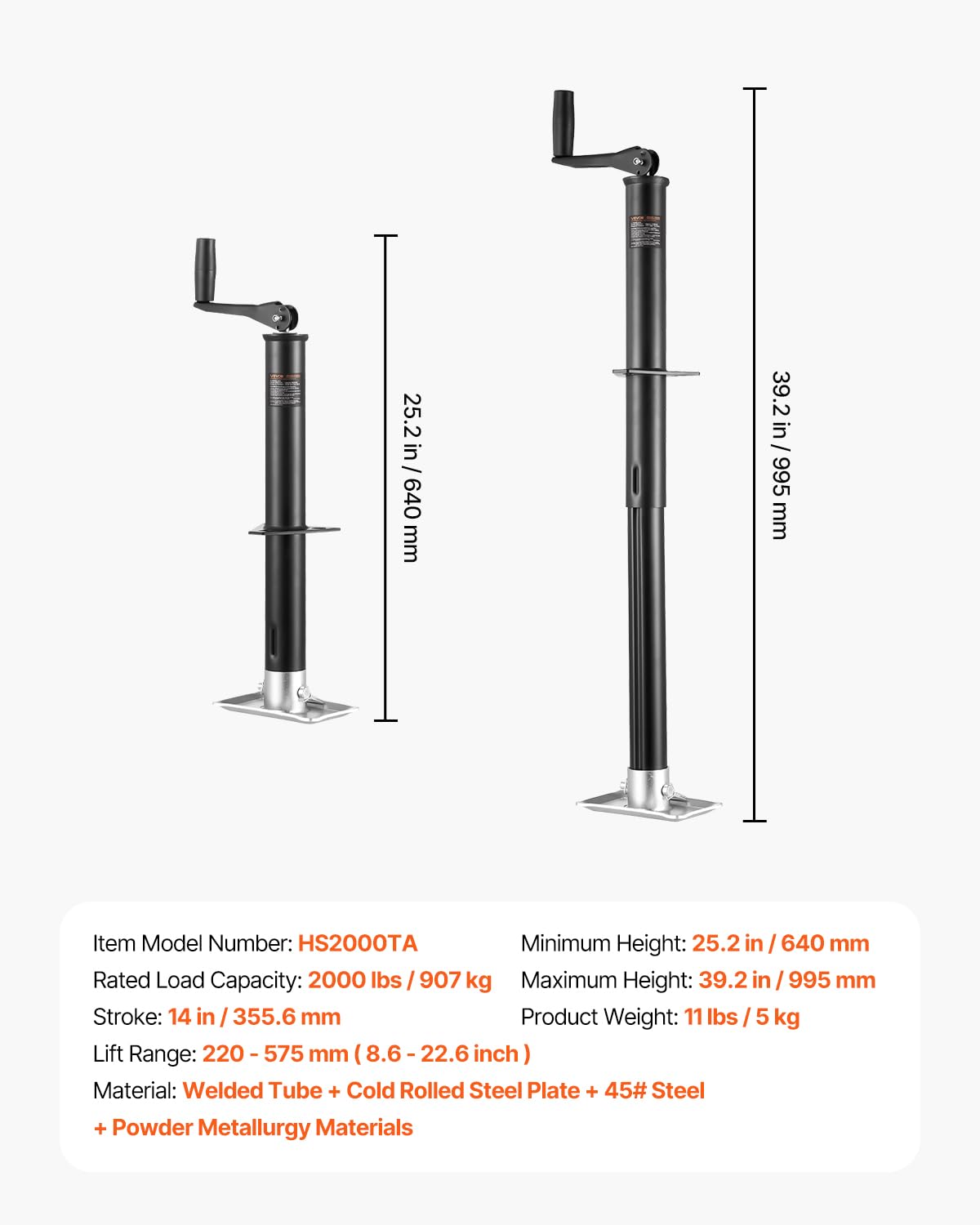 VEVOR base plate bolted to frame displaying stable, secure mounting benefit