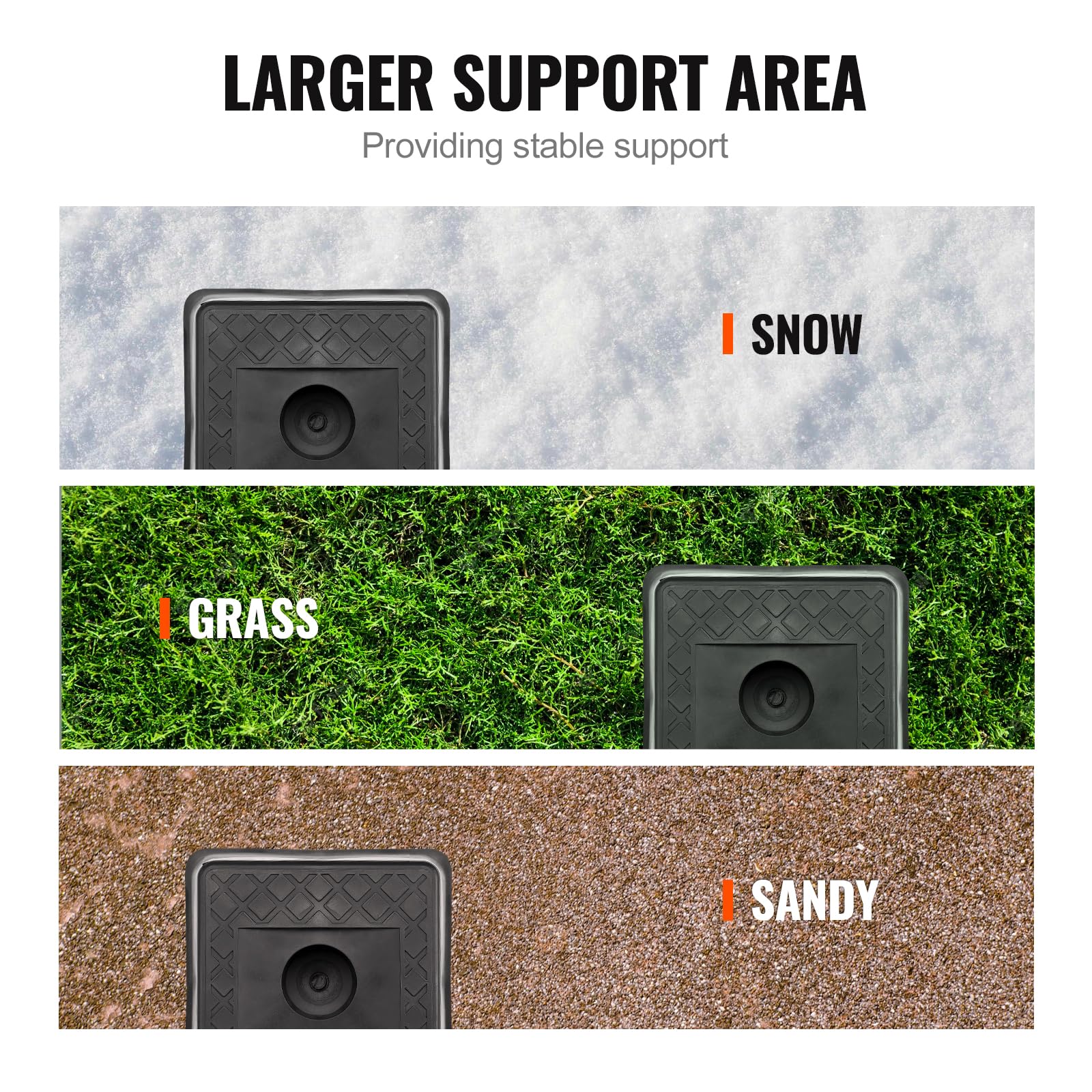VEVOR block supporting RV jack for steadier campsite setup