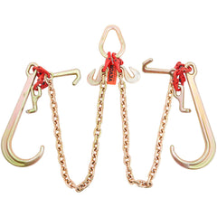 VEVOR bridle chain front view showing complete V assembly and hooks for secure towing