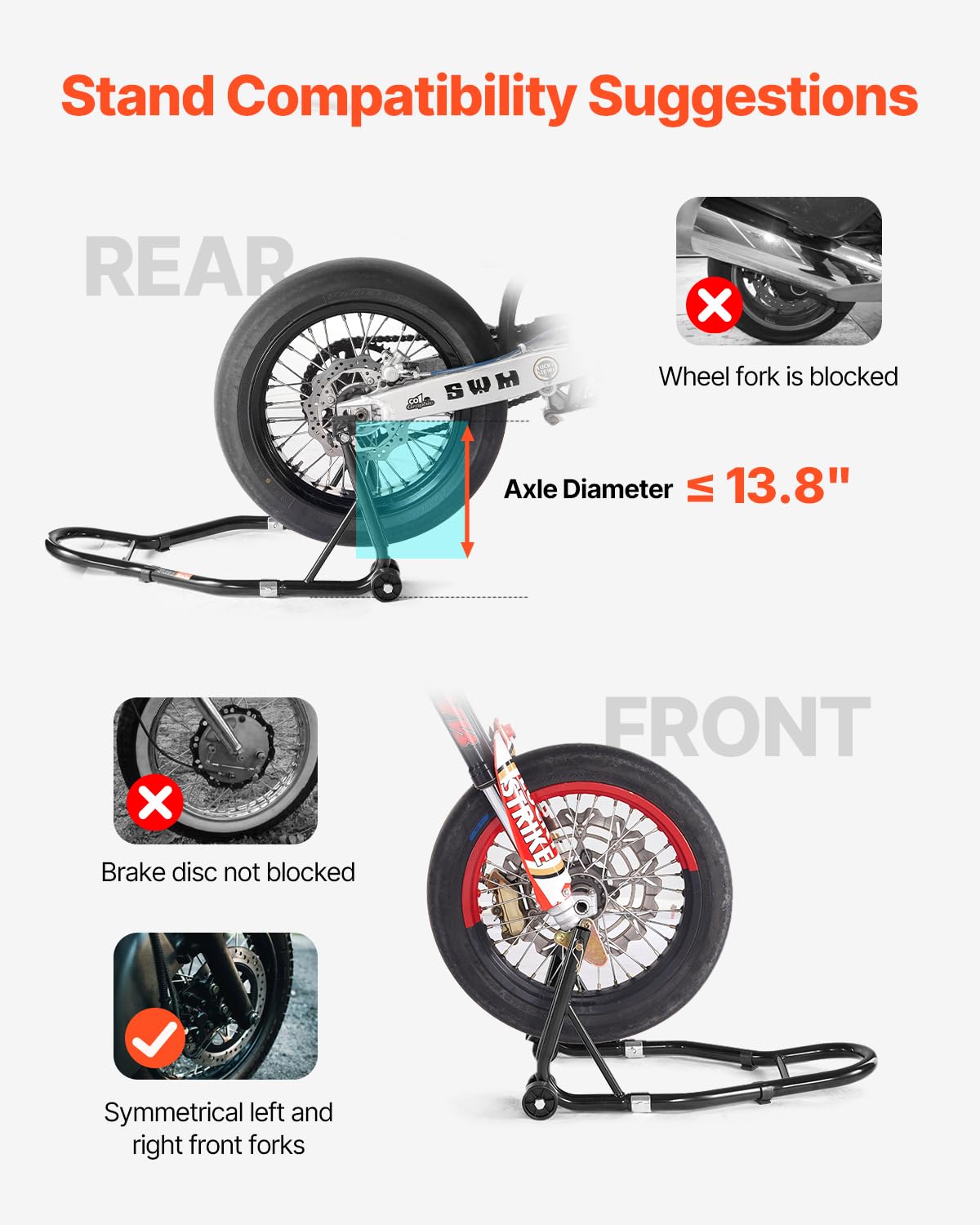 VEVOR caster wheels shown rolling smoothly for easy positioning benefit