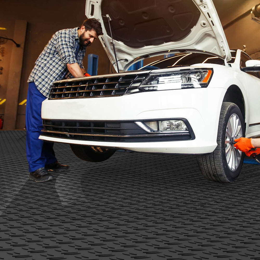 VEVOR mop cleaning tiles to show simple maintenance and stain resistance