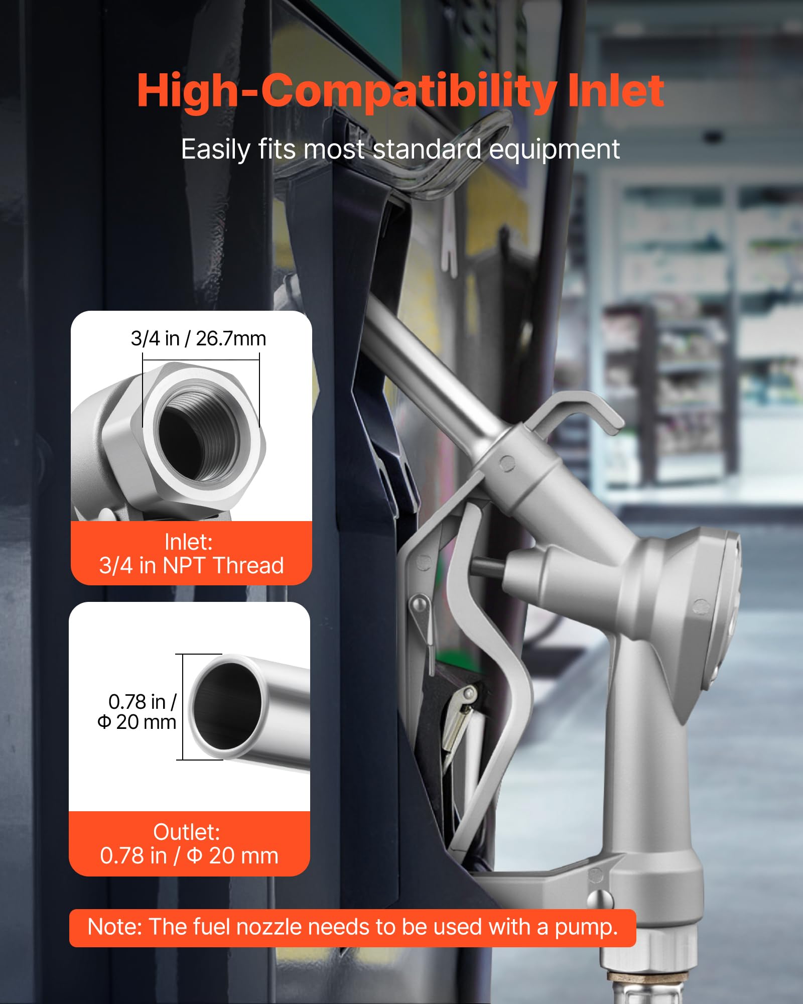 VEVOR close-up of two-speed trigger lock for controlled fill rates