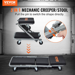 VEVOR close-up of thick padded vinyl cushion for comfort during long tasks