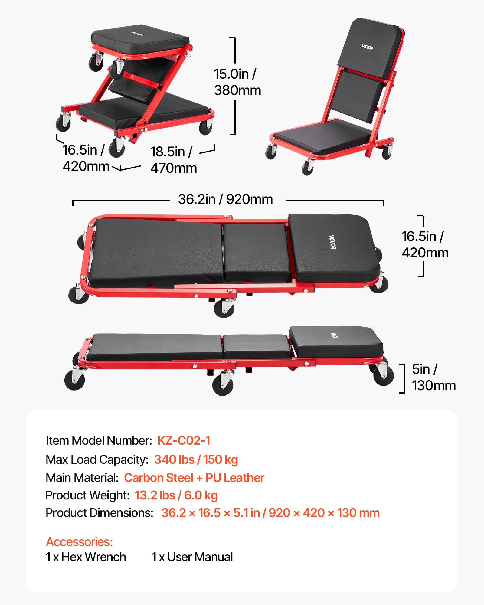 VEVOR welded carbon steel frame close detail for durable, wobble-free support