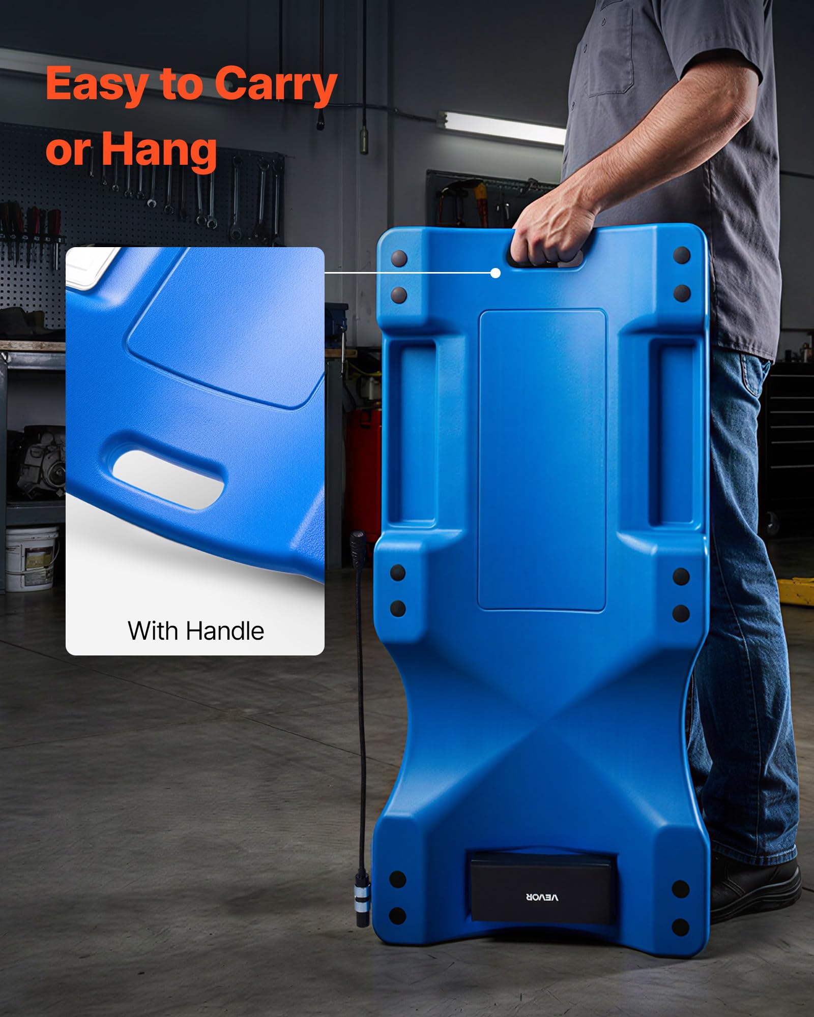 VEVOR creeper in garage lifestyle scene improving workflow and access