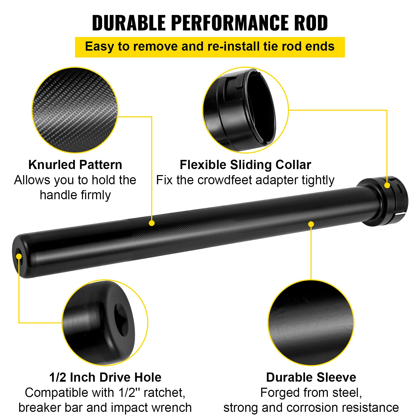 VEVOR crowfoot adapters array laid out to show metric and SAE sizes for broad fitment