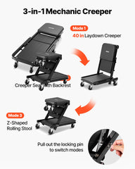 VEVOR padded headrest close-up providing neck support and comfortable long-job benefit