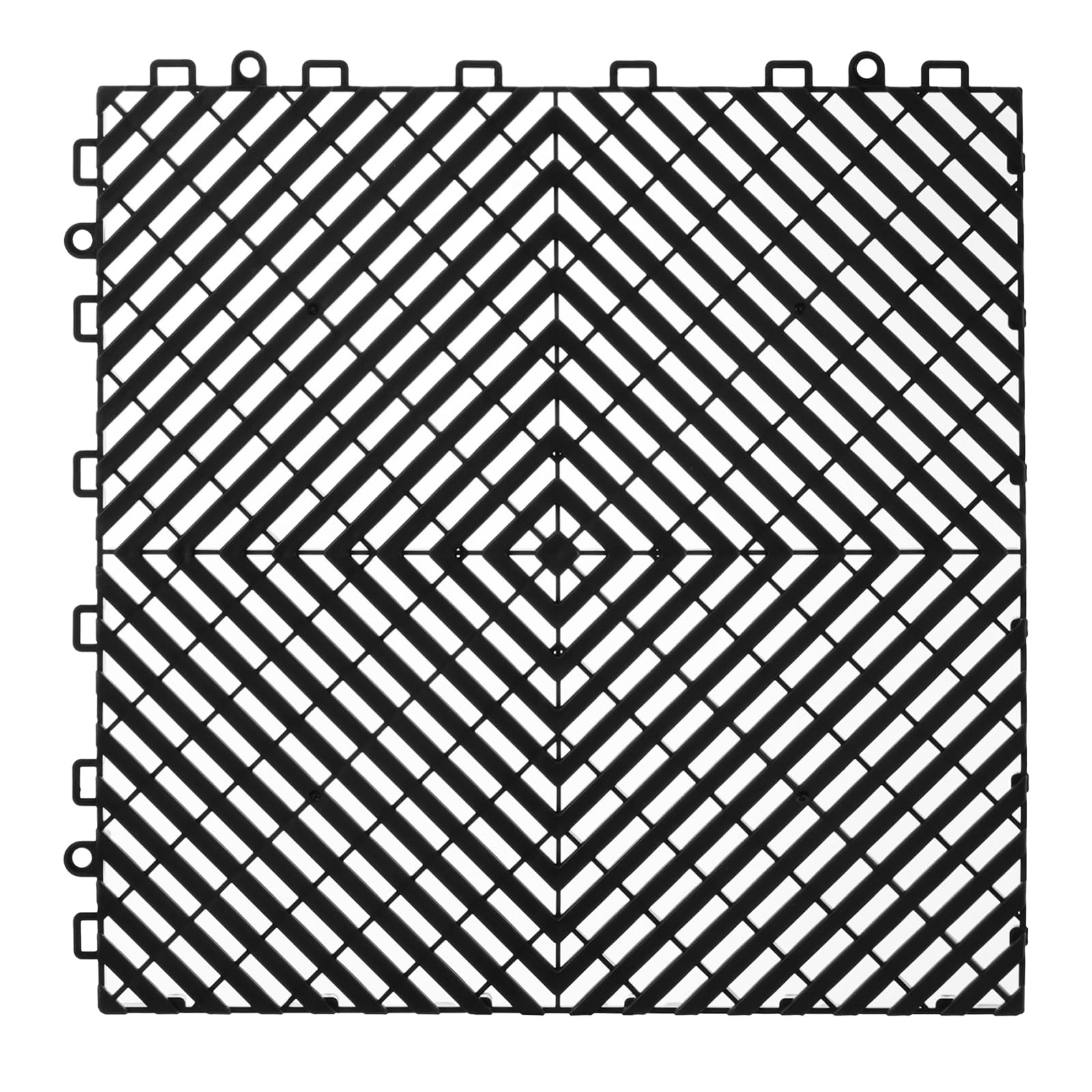 VEVOR grid detail highlighting drainage channels and rapid water flow
