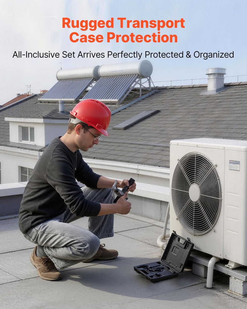HVAC technician using VEVOR flaring tool delivering consistent field results