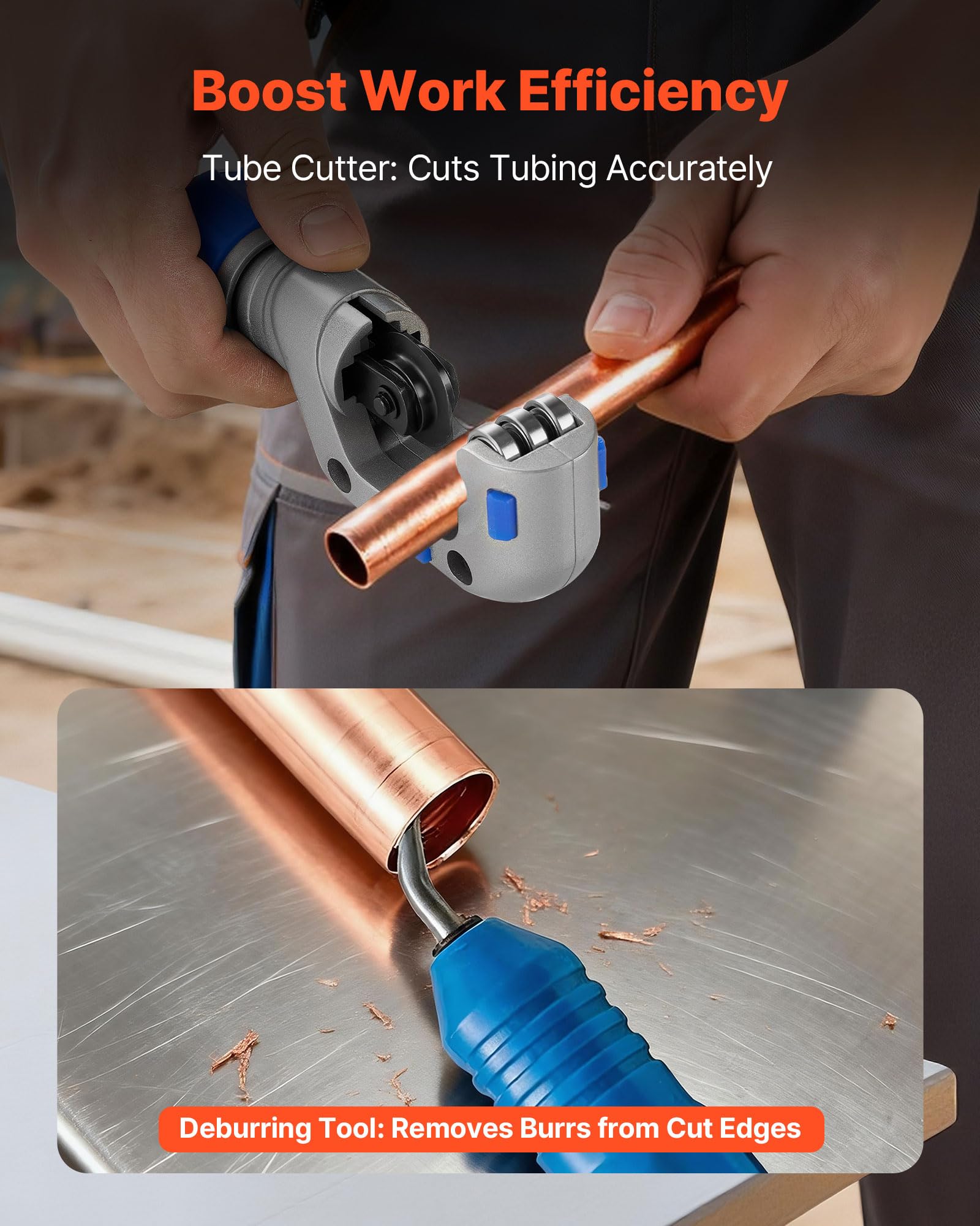 VEVOR tool in use on AC line to speed on-site HVAC repairs