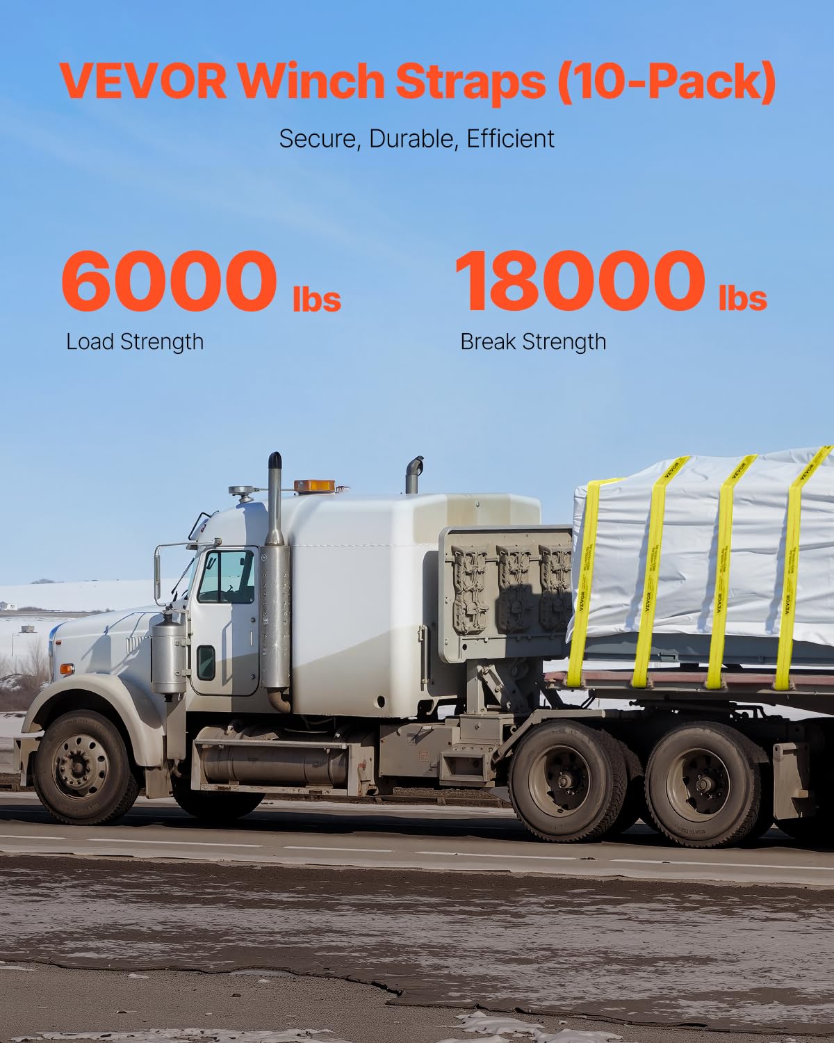 VEVOR flat hook close-up showing secure trailer attachment benefit