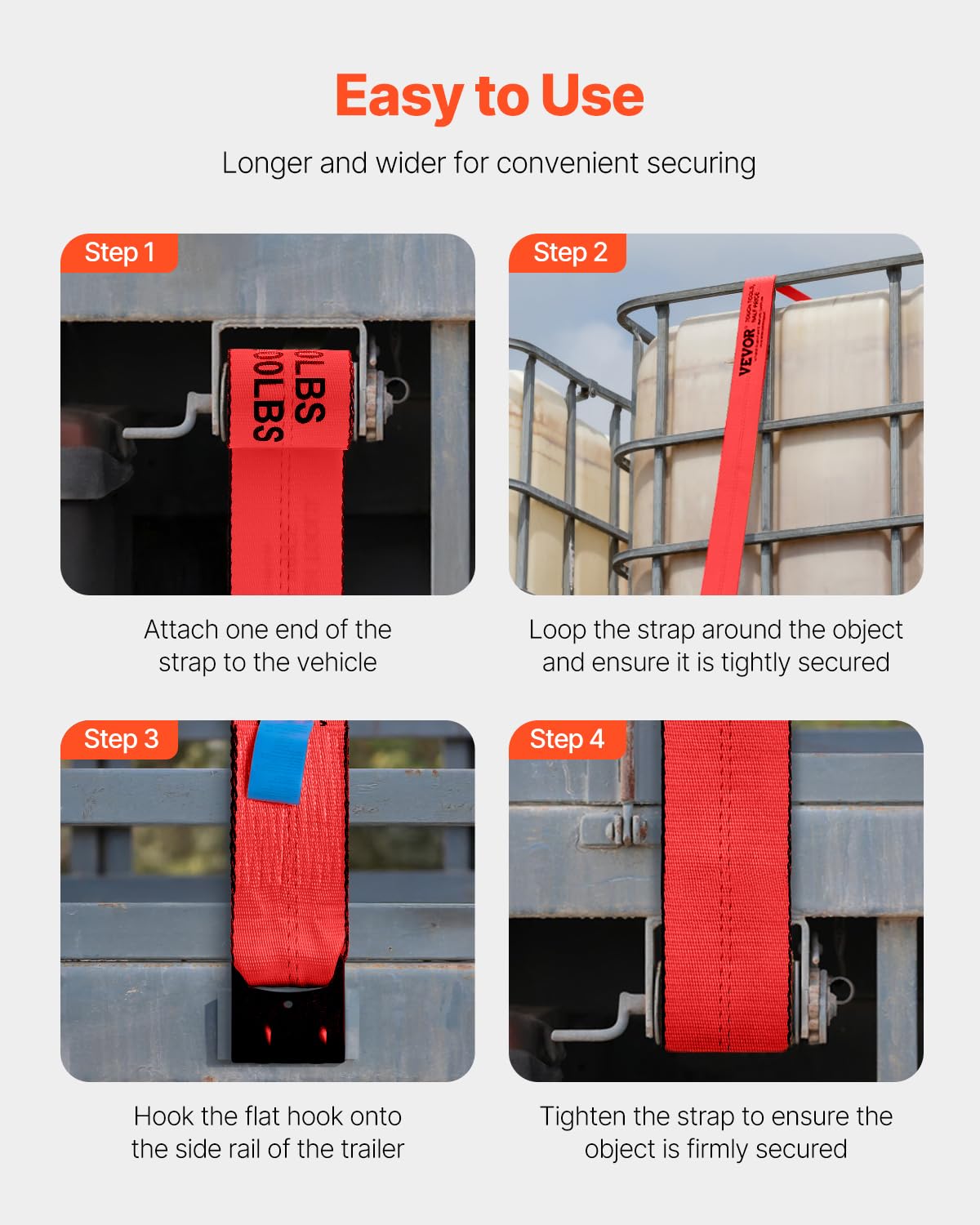 VEVOR reinforced stitching photo emphasizing load-point strength and safety