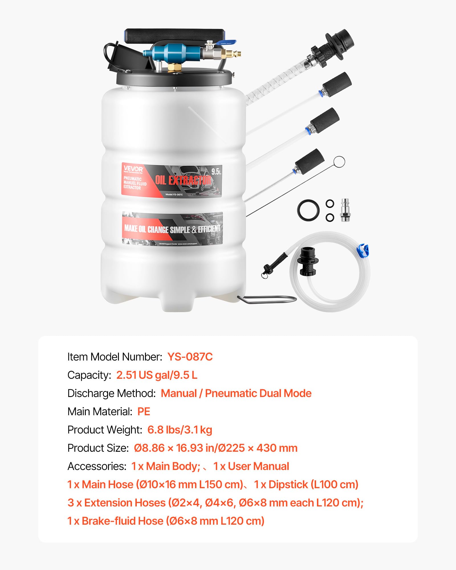 VEVOR manual pump action being used for portable jobs benefit