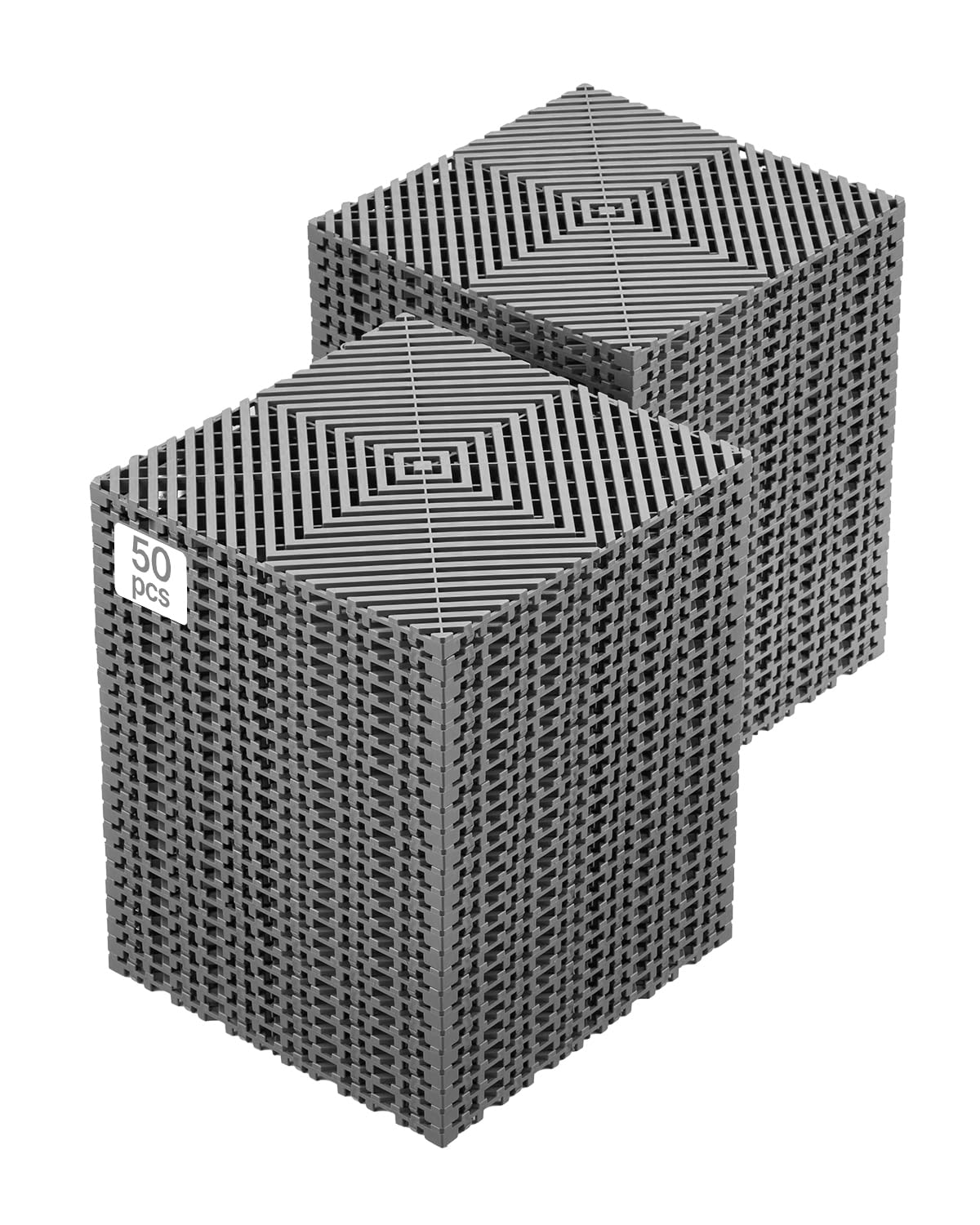 VEVOR front assembled floor showing full 50-piece coverage and durability