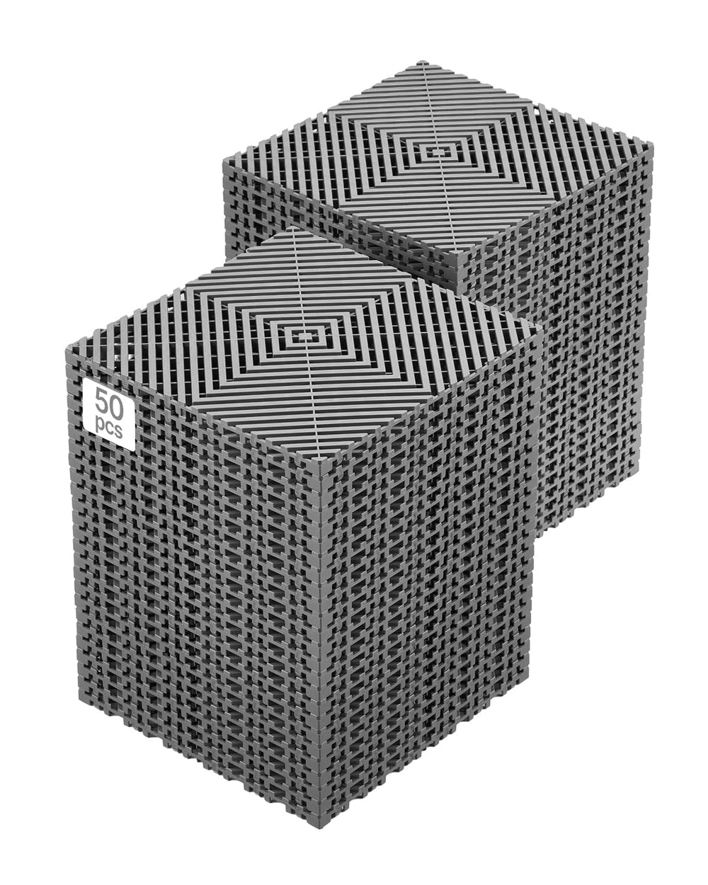 VEVOR front assembled floor showing full 50-piece coverage and durability