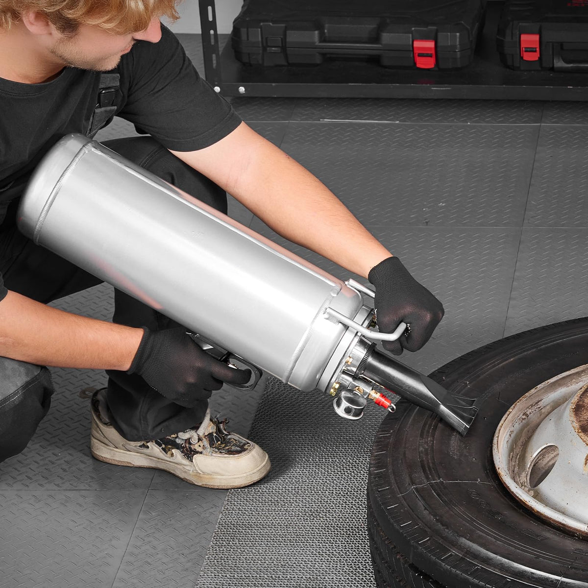 VEVOR front view of bead seater showing compact design and portability benefit
