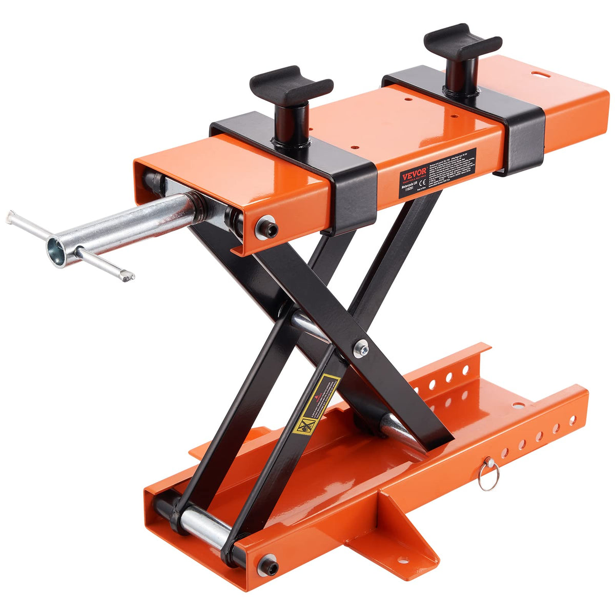 VEVOR front view of lift showing stable base and capacity benefit