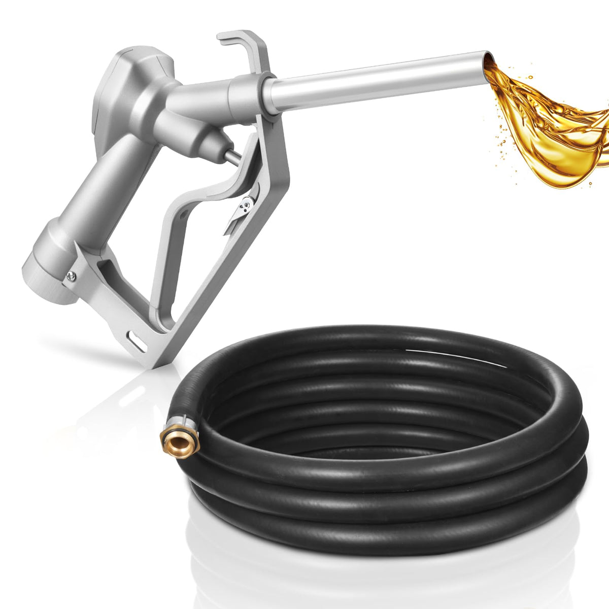 VEVOR front view of nozzle and hose showing robust design and quick reach