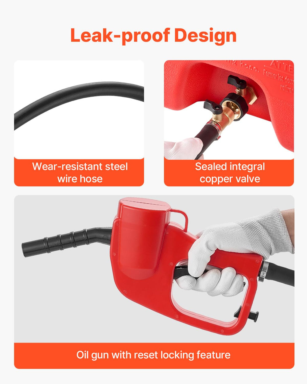 VEVOR hand pump closeup highlighting pump operation without power benefit