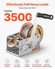 VEVOR anti-slip handle and crank detail for easier steady operation