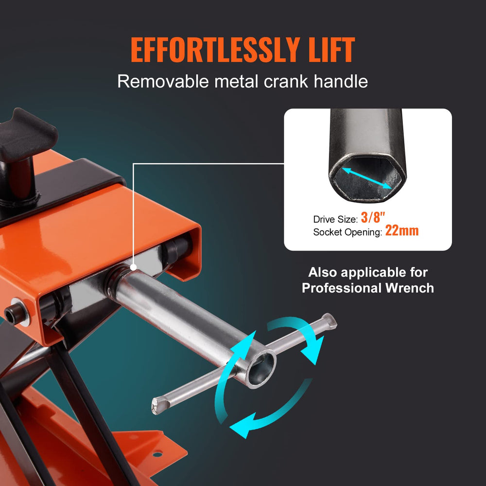 VEVOR detachable handle and crank for tool-free lifting benefit