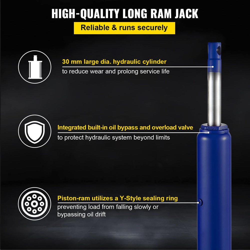 VEVOR handle and pump action with rubber grip for reduced user effort