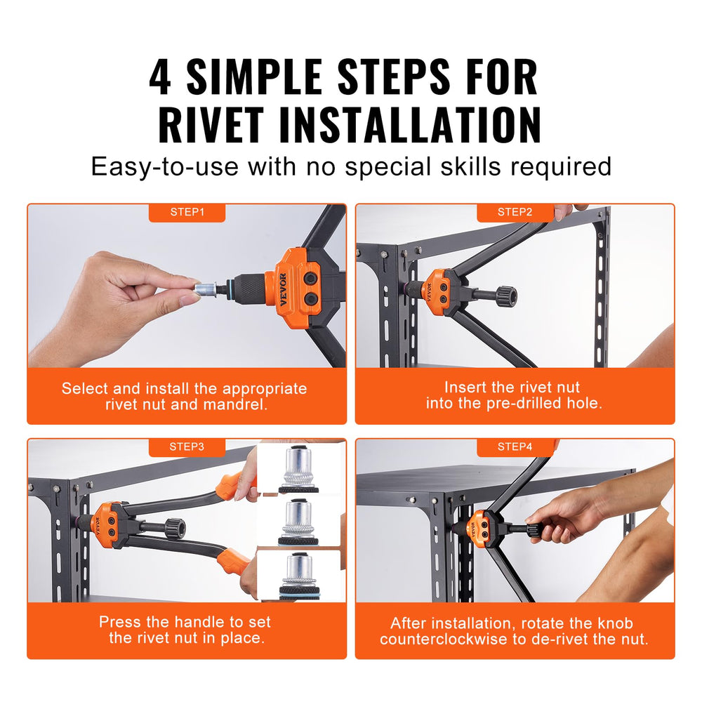 VEVOR handle rubber grip detail for comfortable non-slip operation