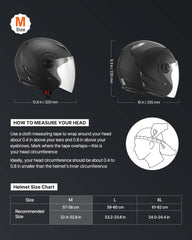 VEVOR helmet clear visor detail providing wide vision and debris protection