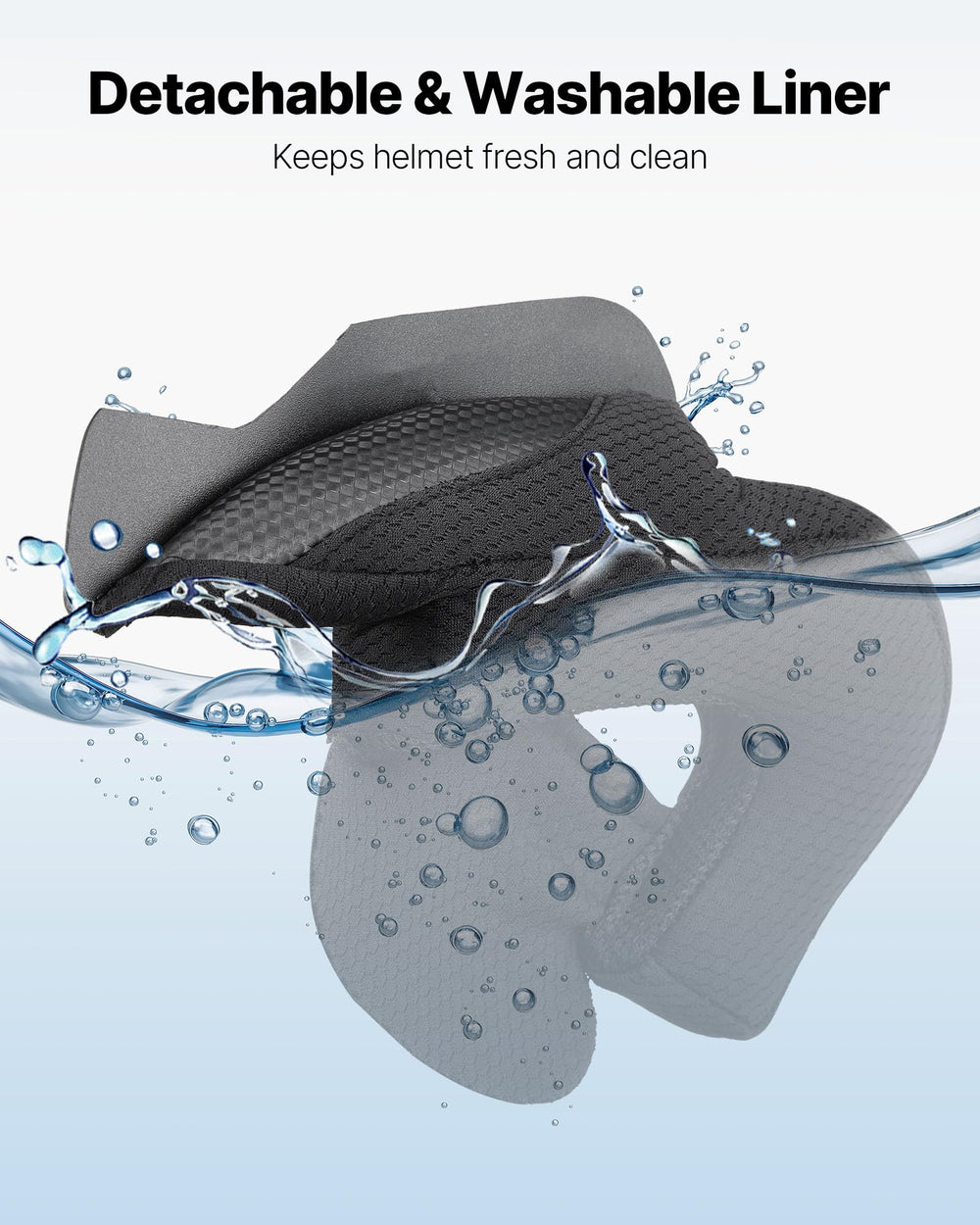 VEVOR helmet inner liner texture showing soft fabric for comfortable rides