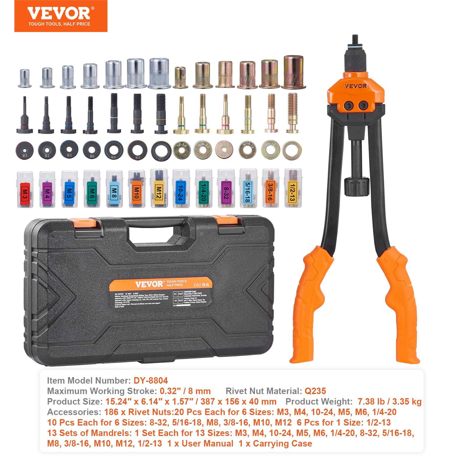 VEVOR tool in use on sheet metal illustrating efficient installation