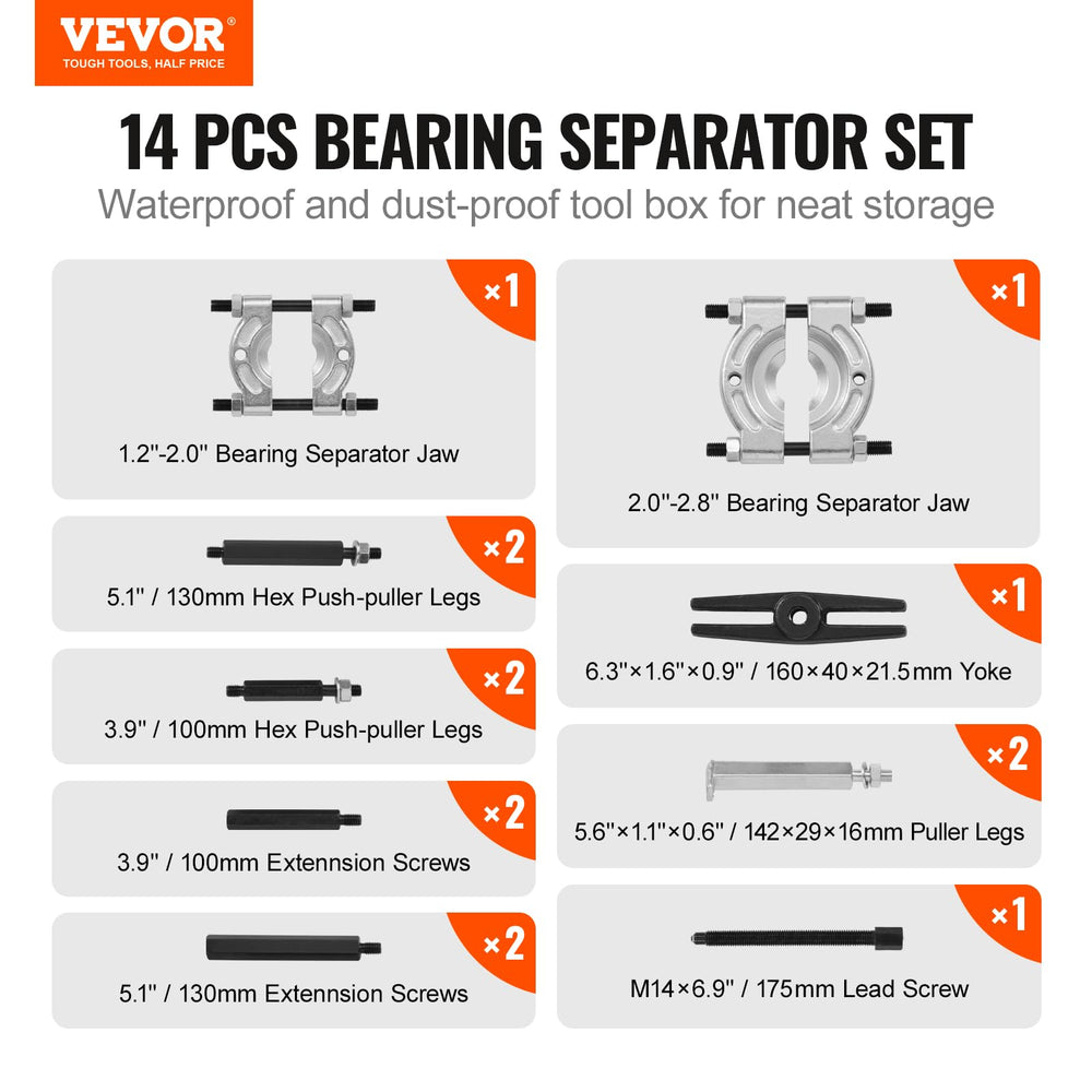 VEVOR bearing puller in use on a car bearing demonstrating controlled removal