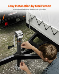 VEVOR swivel mechanism and swing-up feature for compact travel storage