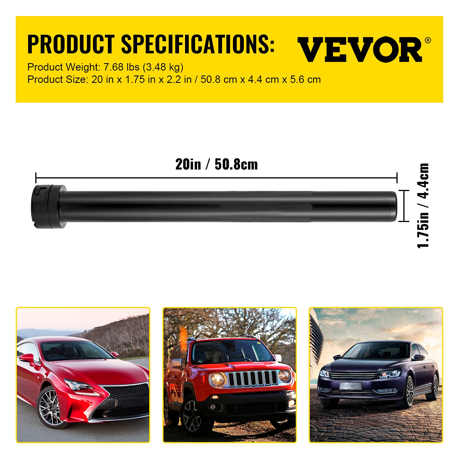 VEVOR knurled sliding collar detail highlighting secure adapter locking for safer use
