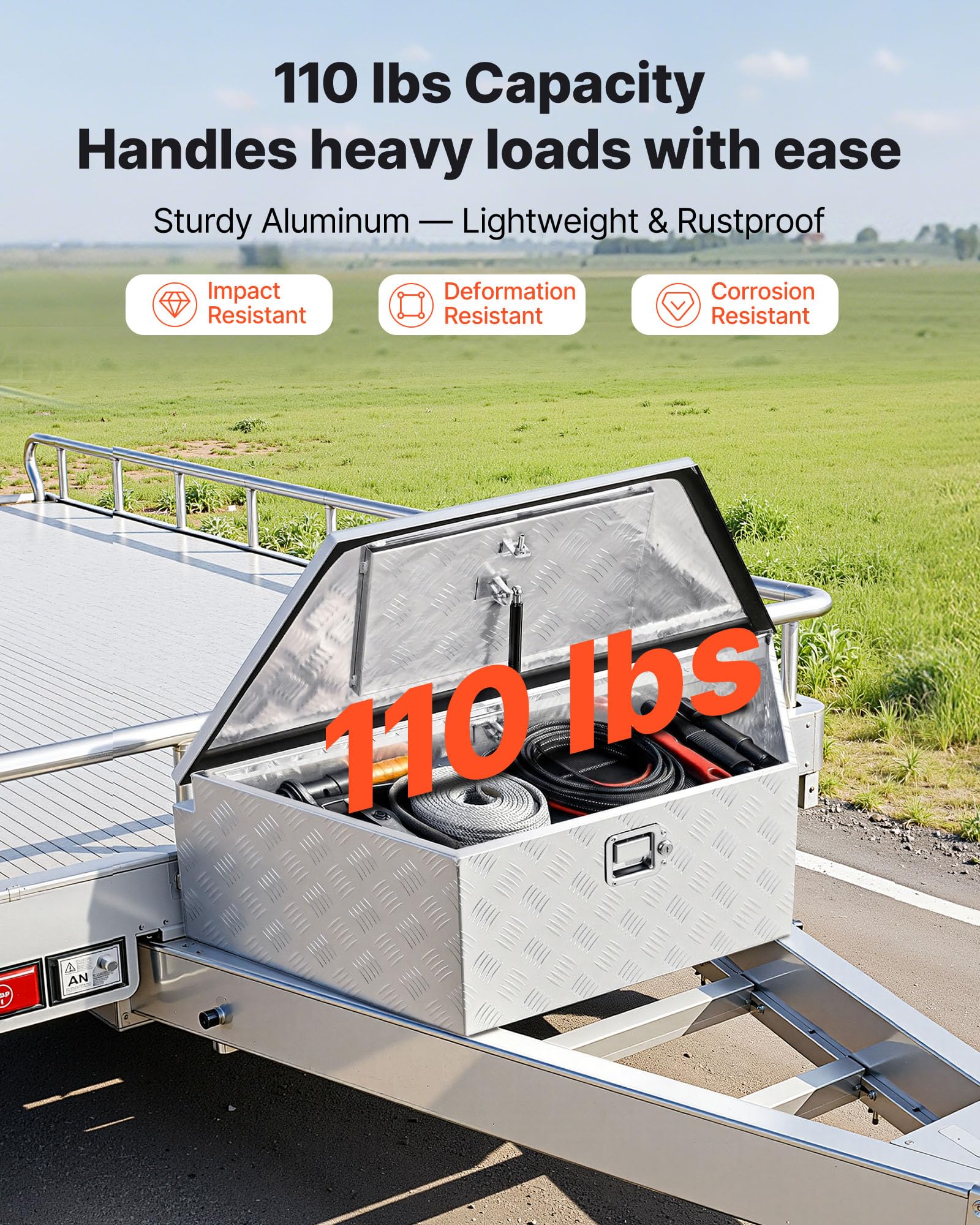 VEVOR lock and keys close-up highlighting secure locking for theft deterrence
