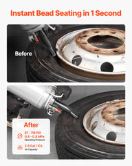 VEVOR long-neck nozzle close-up keeping operator at a safer distance