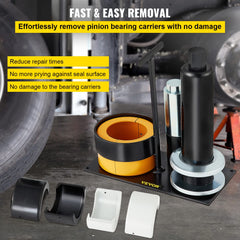 VEVOR main puller body detail illustrating hardened steel contact surface and strength