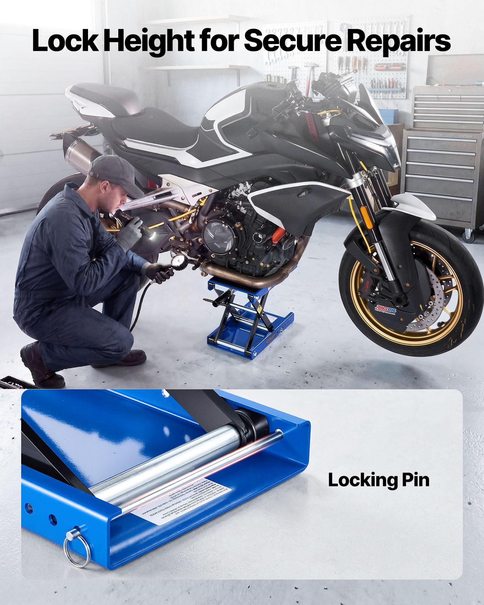 VEVOR folded compact lift for easy transport and space saving