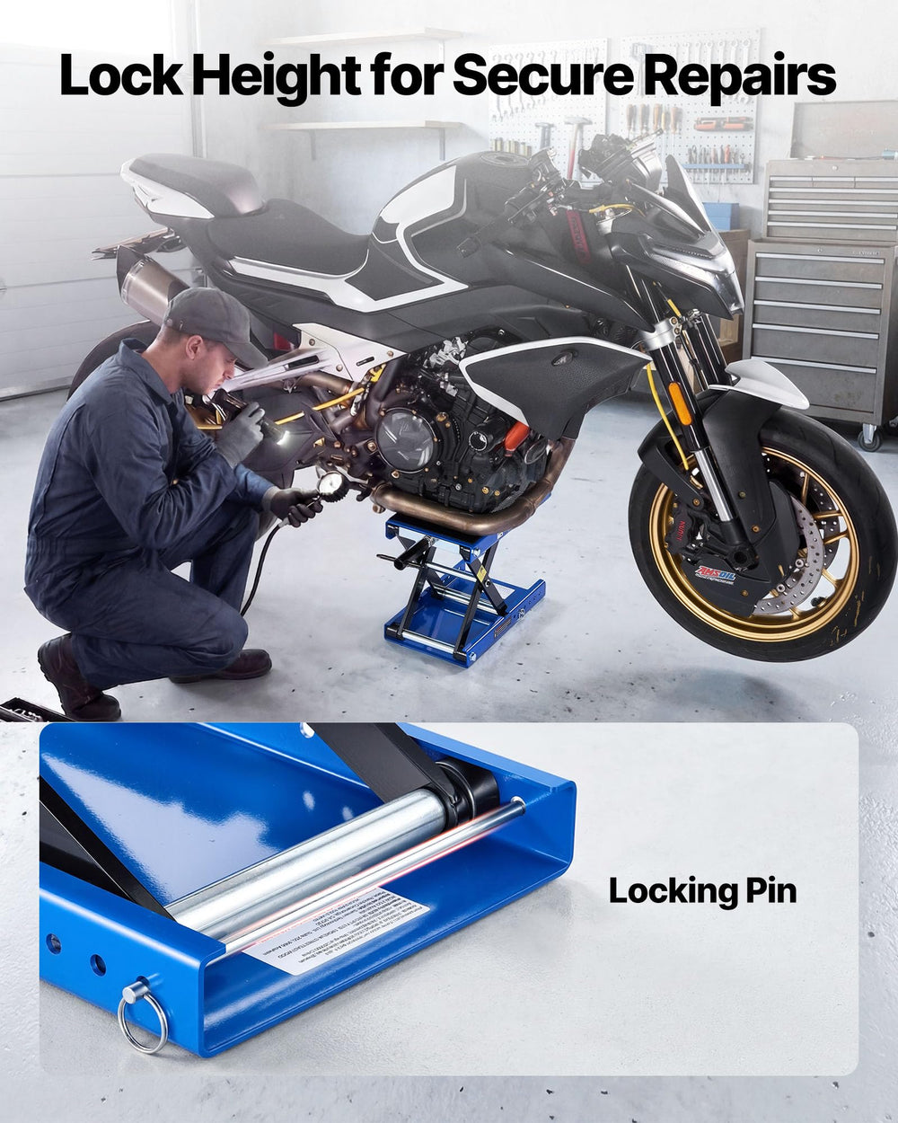 VEVOR folded compact lift for easy transport and space saving