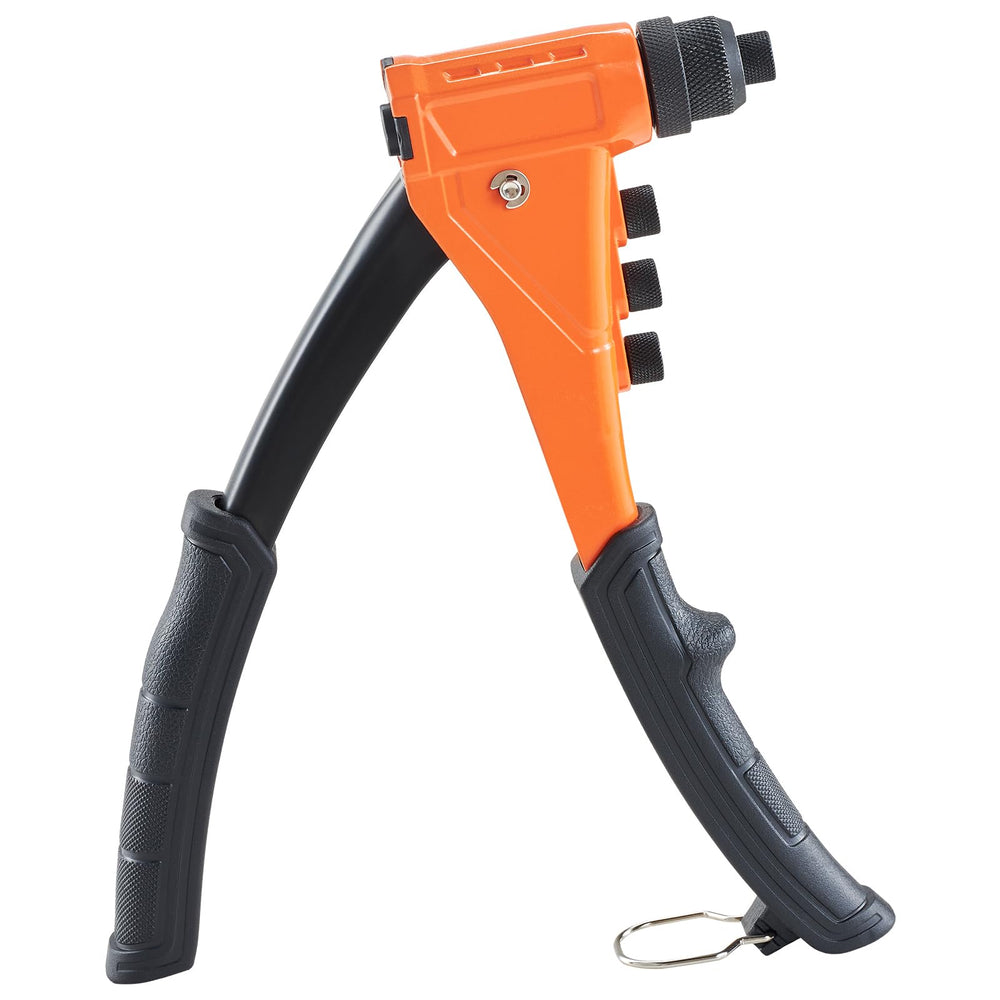 VEVOR rivet gun on workbench with tools, ideal for home or garage projects