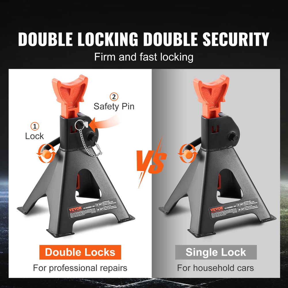 VEVOR pyramid base detail showing wide footprint for improved stability and load distribution