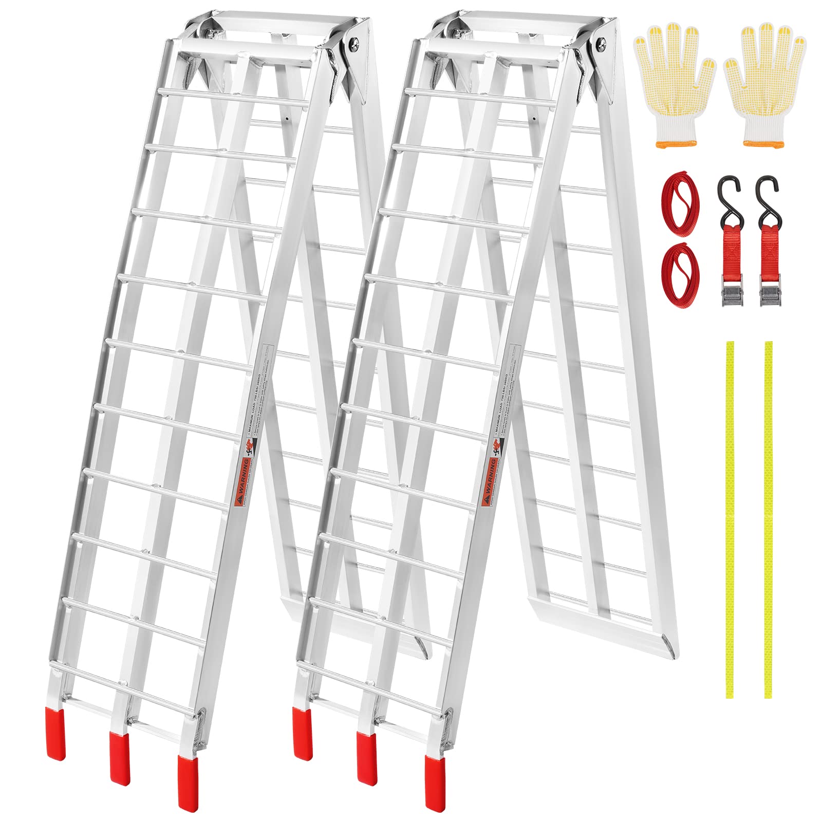 VEVOR front view showing pair of ramps, lightweight and portable