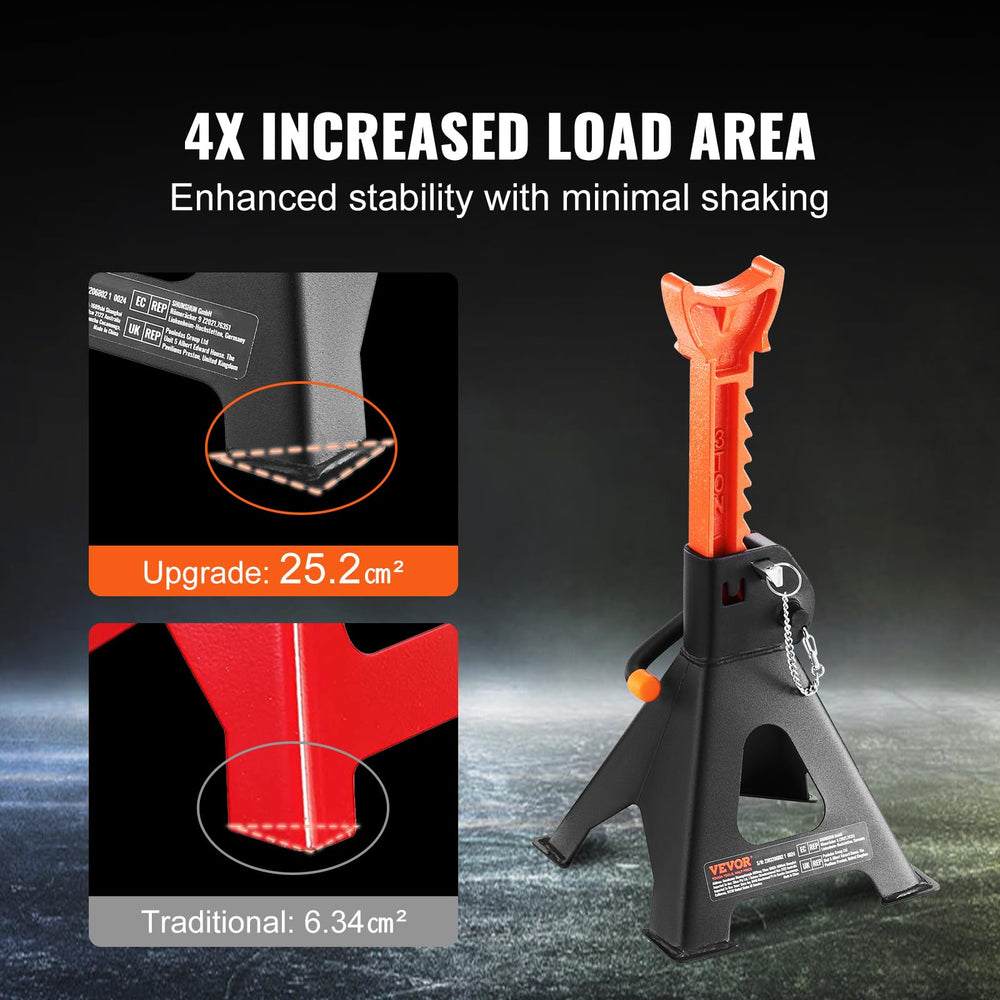 VEVOR ratchet bar locking mechanism view highlighting double-lock safety for secure height
